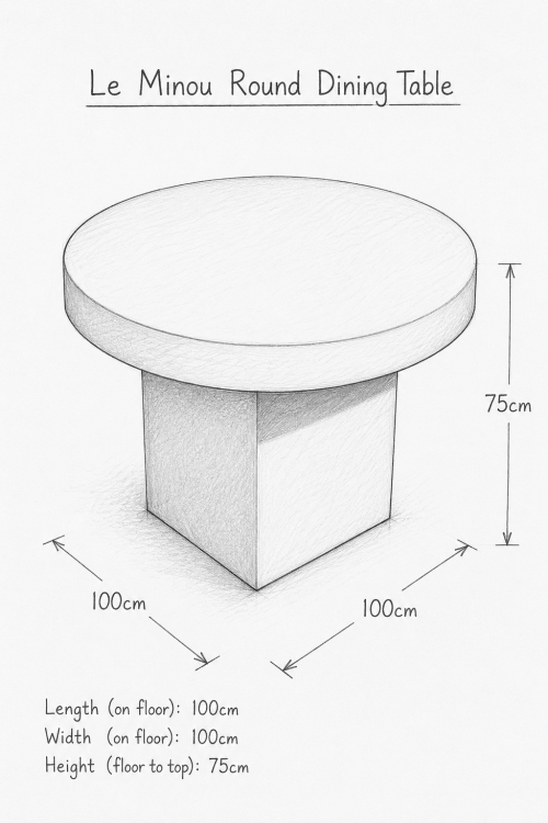 Le Minou Round Dining Table - Image 3