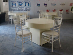 Round Dining Table, White Dining Table, White Dining Chair