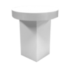 Round High Table, White Round Cocktail Table