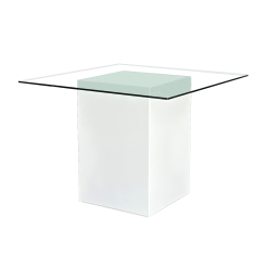 Le Minou Square Glass Dining Table