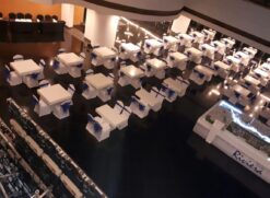 Square Dining Table, White Dining Table, Banquet Chair, White Banquet Chair