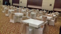 Square Table Top, White Table Top, Banquet Chair, White Banquet Chair