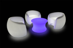 led lounge chair and table