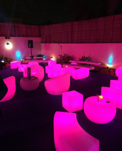 Led cube chair rental outlet