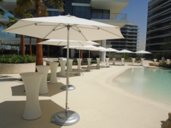 Round LED Cocktail Table, Umbrella