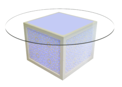 Round Glass Dining Table, Glass Dining Table, Clear Glass Dining Table