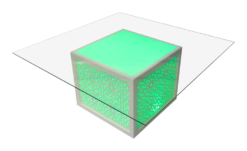 Square Glass Dining Table, Glass Dining Table, Clear Glass Dining Table