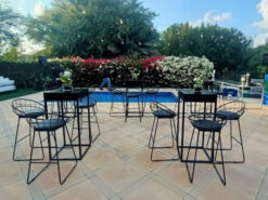 Black Cocktail Table, Black High Table, Black Cocktail Chair, Black High Chair