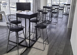 Black Cocktail Table, Black High Table, Black Cocktail Chair, Black HIgh Chair