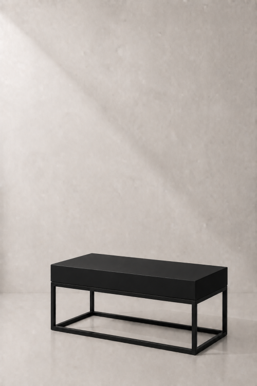 Menorca Black Rectangular Coffee Table - Image 2