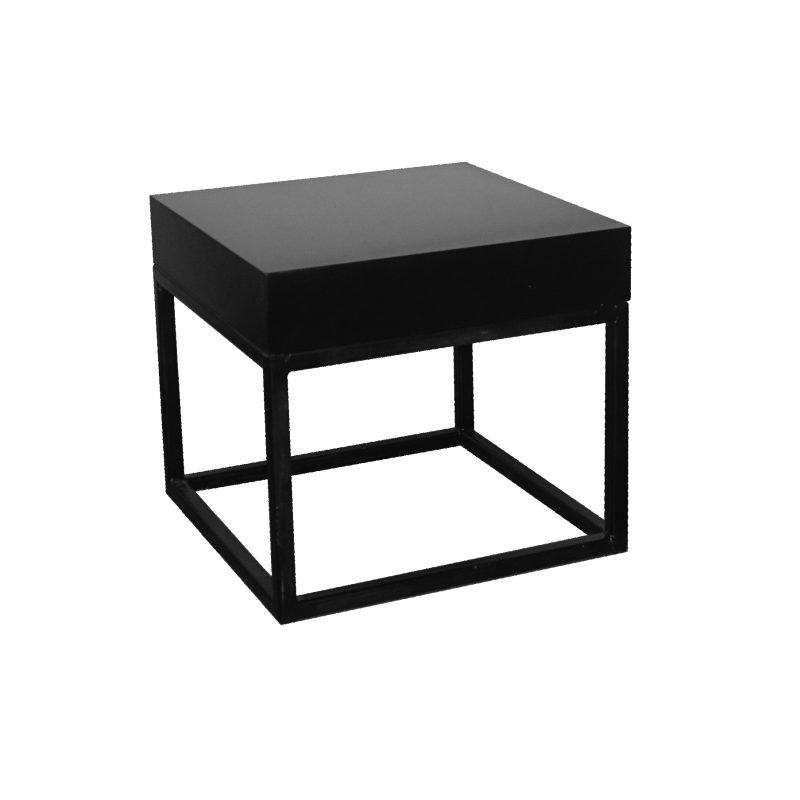 Square Black Side Table
