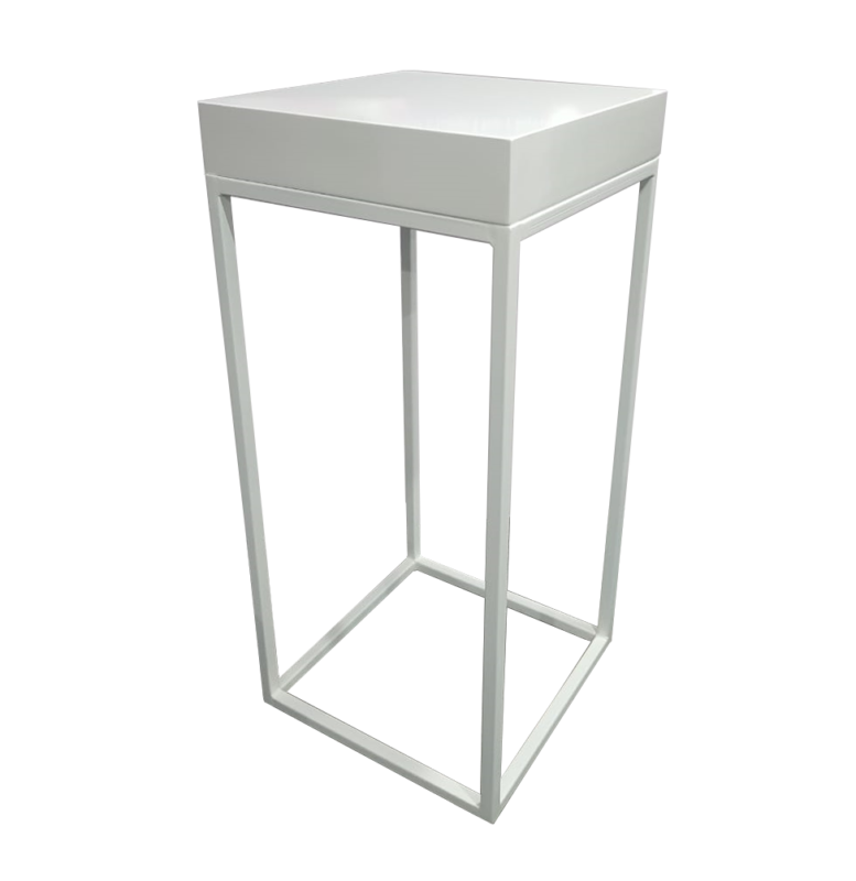 White Square Side Table Rental in Dubai, Abu Dhabi, UAE.