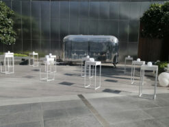 White Cocktail Table, White High Table