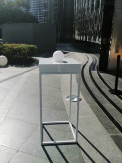 White Cocktail Table, White High Table