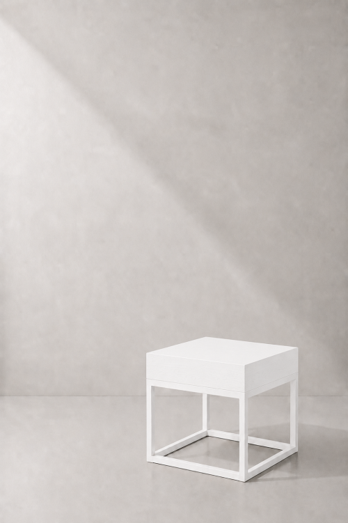 Menorca White Side Table - Image 2