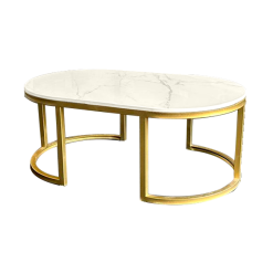 Merida Oval Marble Coffee Table