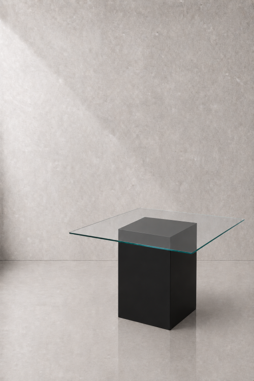 Midnight Square Glass Dining Table - Image 2