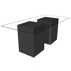 Midnight Dash Glass Dining Table