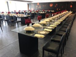 Rectangular Glass Dining Table, Black Dining Table, Black Dining Table