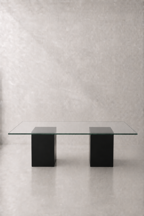 Midnight Regal Glass Dining Table - Image 2