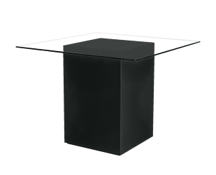 Midnight Square Glass Dining Table