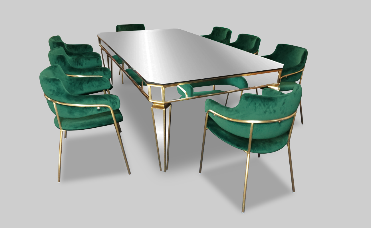 Mirage Mirror Dining Table