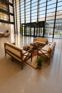 Wooden lounge sofas for traditional events in Dubai, Abu Dhabi, UAE