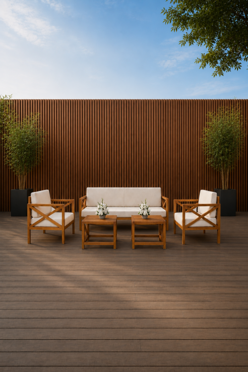 Wooden sofas on rental in Dubai, Abu Dhabi, UAE