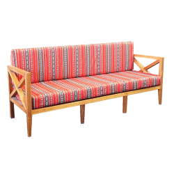 Norfolk Arabic 3-Seater Wooden Sofa