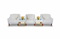 Beige Sofa, Single Seater Beige Sofa, Menorca Square Side Table