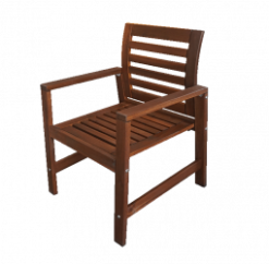 rustic armchair, outdoor seating, outdoor chair