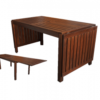 rustic wooden dining table, outdoor table, picnic table