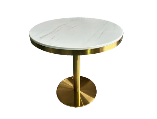 Marble Round Dining Table, Gold Dining Table, VIP dining table