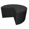black pouffe, black ottoman