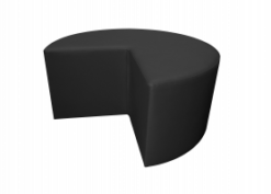black pouffe, black ottoman