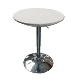 Round Cafe Table, White Top Cafe Table, Metal Base Cafe Table