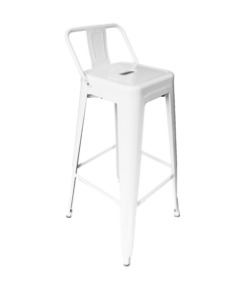 Metal Bar Stool White