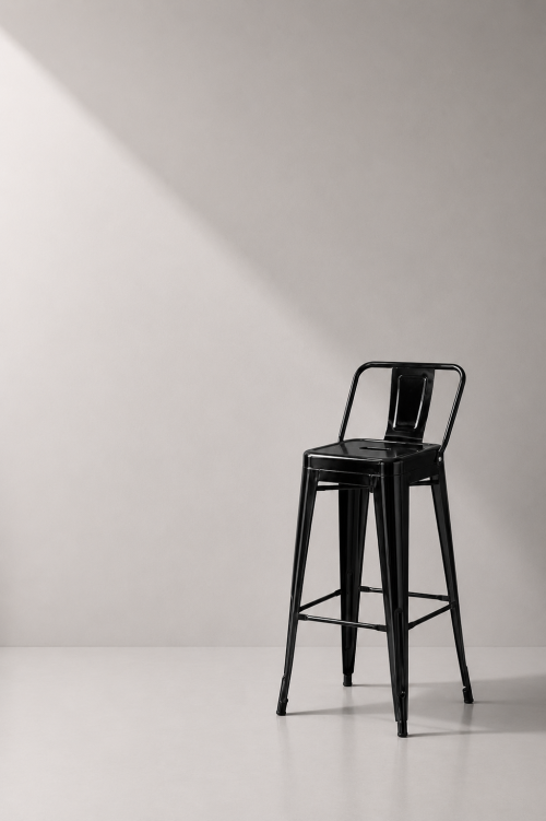 Pauchard Metal Bar Chair - Black - Image 2
