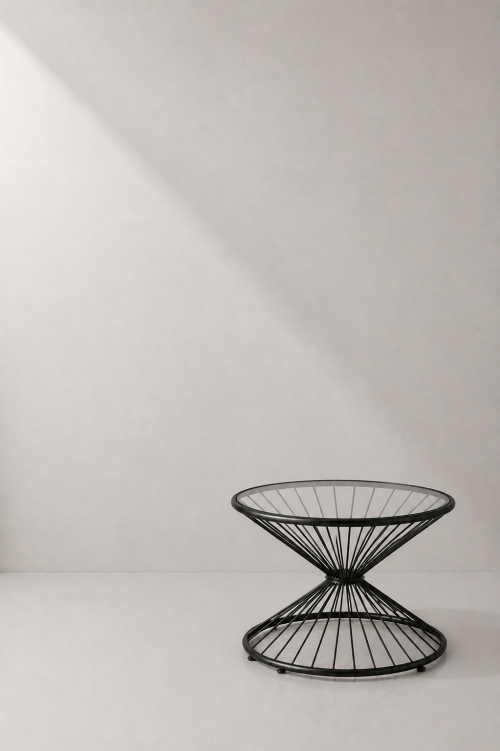 Polaris Black Wire Coffee Table - Image 2