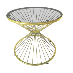 Gold Wire Coffee Table, gold round coffee table