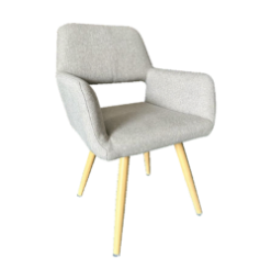 Gray Exhibition Chair, Gray Armchair