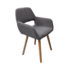 gray exhibition armchair, scandinavian chair, armchair