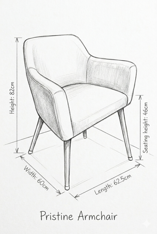 Pristine Velvet Armchair - Image 3