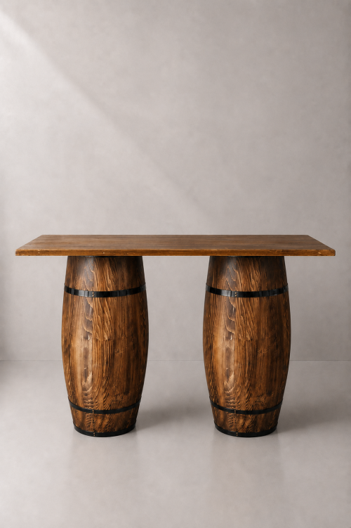 Provinzia Wooden Barrel Bar Table - Image 2