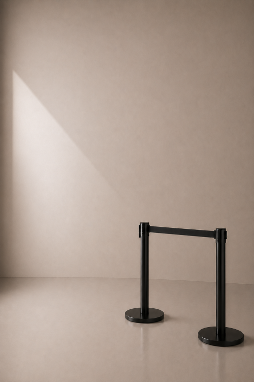 Retractable Black Belt Stanchion - Image 2