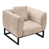 Ritz beige velvet 1-seater sofa rental in Dubai and Abu Dhabi UAE
