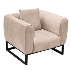 Ritz beige velvet 1-seater sofa rental in Dubai and Abu Dhabi UAE