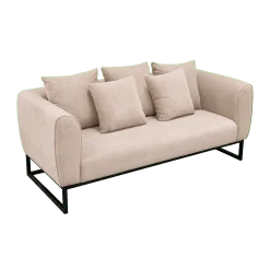 Ritz beige velvet 2-seater sofa rental in Dubai and Abu Dhabi UAE