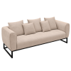 Ritz beige velvet 3-seater sofa rental in Dubai and Abu Dhabi UAE