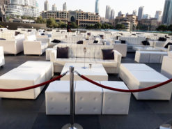 White Square Pouffe, Square Coffee Table